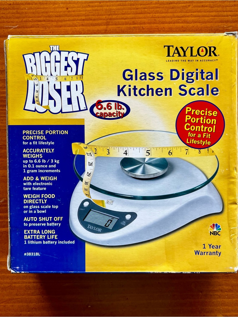 Taylor The Biggest Loser Glass Digital Kitchen Scale